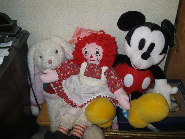 Easter Bunny, Raggety Ann & Mickey Mouse - just chillin'.....
