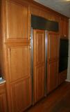 Numerous oak cabinets will be part of the architectural salvage auction items