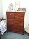 Kling Chest of Drawers, Vintage Radio and Quilt Rack