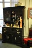 This hutch is a great piece! Great Storage. Shabby chic in black.