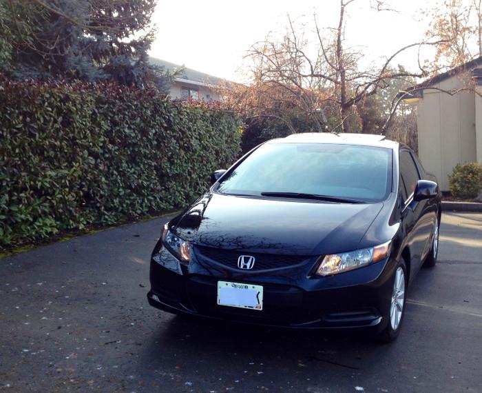 2012 Honda Civic EX Coupe.  Auto, sunroof, air, cd, etc. Perfect condition, one owner, purchased new.  40k miles.
Black with grey cloth interior. Aftermarket extras not incl. in sticker price when purchased are tinted windows, Miracle Shield exterior and Scotchguard, cost of $600.00
Clear title, no issues, no pets or smoking in car.
$16,500. Pre-Sale on this item - 541-621-1996