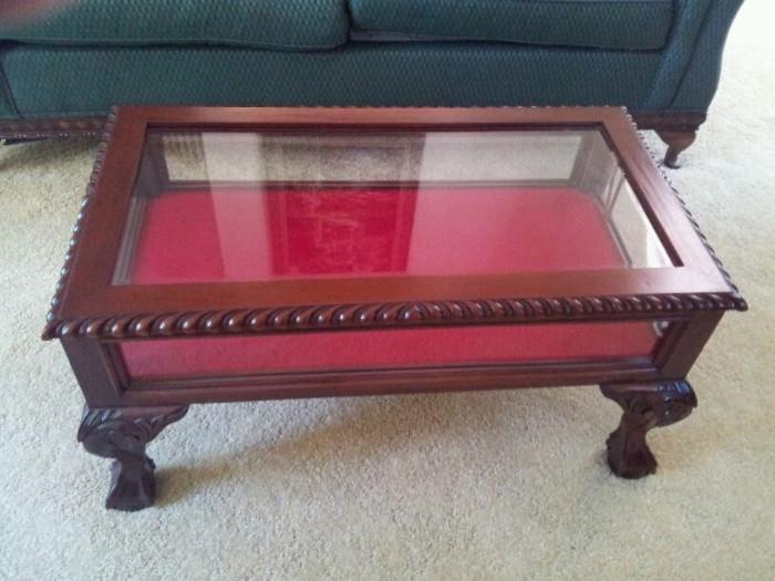 Wonderful Coffee Table with Glass for showing off special collectibles