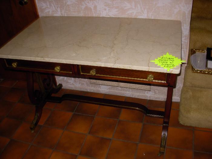 antique marbletop table..50% OFF