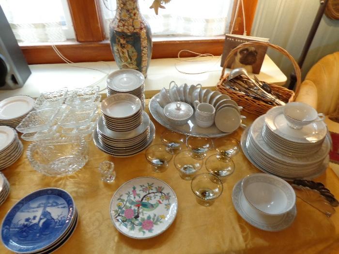 Royal Copenhagen collector's plates and B. Dalton bone china