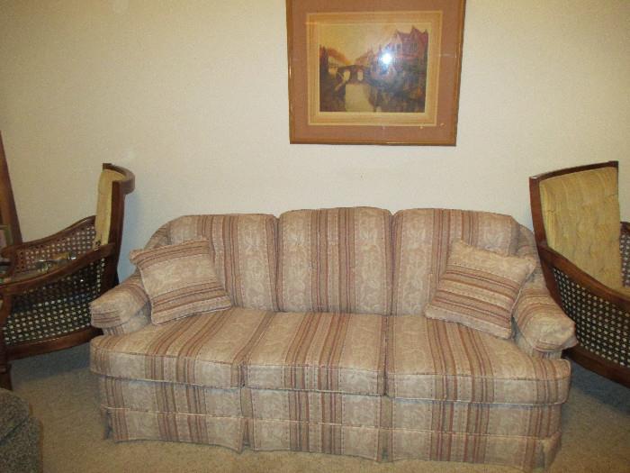 Sleeper Sofa (one of two sleepers) Matchine side chairs