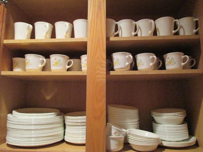 Corelle Dishes - LARGE qty of these, couple patterns and lots of white