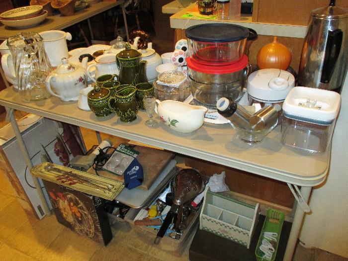HUGE amount of kitchen items - not staged yet...still washing and sorting