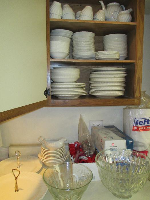 White dishes - huge quantity