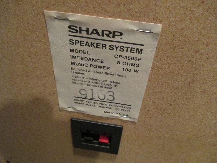 Sharp speakers