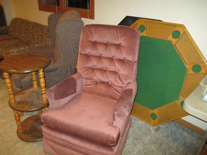 Swivel Chair; 3 tiered table; poker table