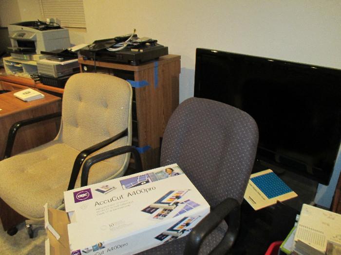 office chairs, TV