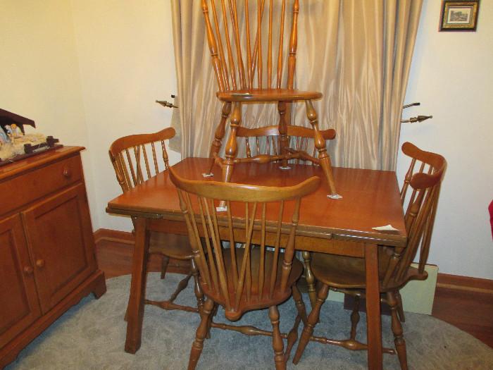 Heywood Wakefield Chairs - 5 side chairs and 1 arm chair - Table is not Heywood Wakefield