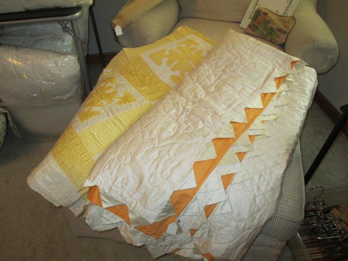 Hand stitched quilts