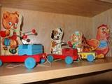 Antique pull toys in excellent condition