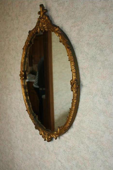 VERY ORNATE GOLD GUILD MIRROR
