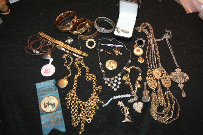 costume jewelry ....  Some sterling
