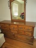 Queen Size Bedroom set with triple dresser and mirror. Wardrobe and Bedside Tables. Can be sold as set or individually
