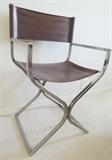 Steel and leather director's chair