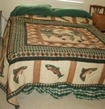 Queen size bed and linens
