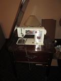 Montgomery Ward Sewing Machine in cabinet