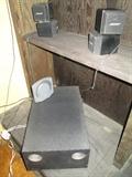 Bose Speakers system, included with Nakamichi stereo components in cabinet