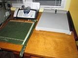 Fax machine and two paper cutters