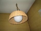 Vintage Wicker Swag Lamp
