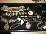 Necklaces, bracelets, a small pendant w/10k gold trim