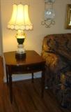 VICTORIAN LAMP AND LANE SIDE TABLE