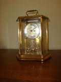 BRASS MANTEL CLOCK