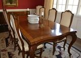 Formal Dining Set with 10 Chairs and two leaves