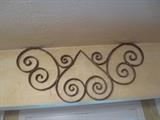 Iron décor throughout