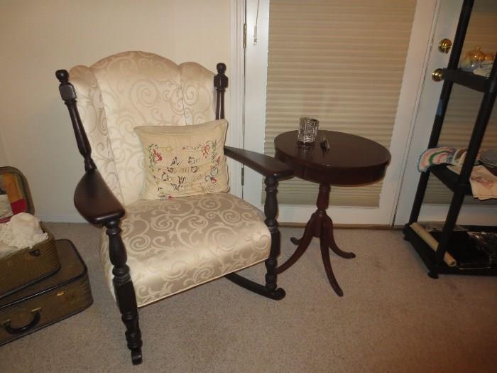 Antique Rocker and parlor table