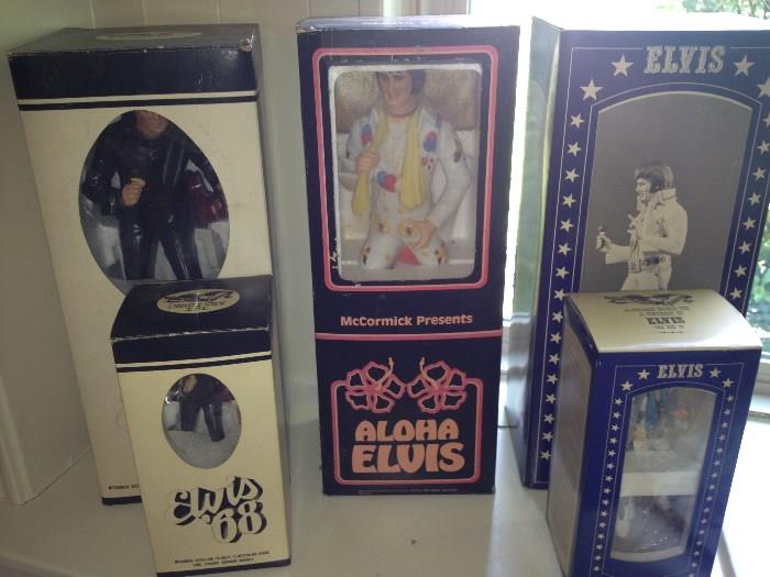 Elvis Collectibles - Decanters, stamps, books, pens and MORE