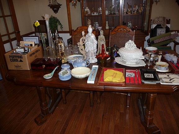 Dining Room Set & Oriental Decorative Items
