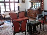 Art Nouveau 3 Pc.Salon Set Paris c. 1890 , Art Nouveau Sideboard w. Mirror Back & shelf c.1900