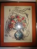 A lithograph by Phillip Evergood entitled "Lotus Eaters". It is signed and stands 31" high by 20" wide.