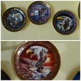 Photo 2 of 2: The Franklin Mint collectors set of 12 plates entitled "Heights of Freedom" in which bald eagles are depicted in various ways. The plates are 8" in diameter.
