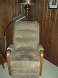 Like-new light brown suede Pride Lift Chair