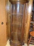 Lighted Curved Curio Cabinet