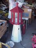 Nice wood lite up LIGHT HOUSE ...Yard art