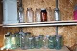 VINTAGE......1/2 Gallon to Quart Jars AND many ZINC LIDS