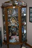 OAK CURIO CABINET