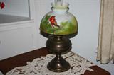 VINTAGE OIL LAMP CONVERTED TO ELECTRIC