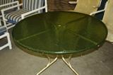 MID CENTURY FORMED PLASTIC TOP PATIO TABLE
