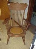 VINATGE LATE 1800'S rOCKER WITH WEAVE SEAT