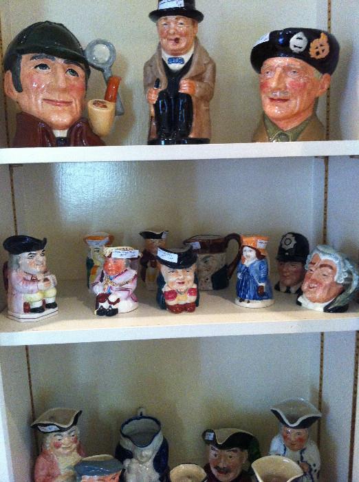                    Large collection of Toby mugs