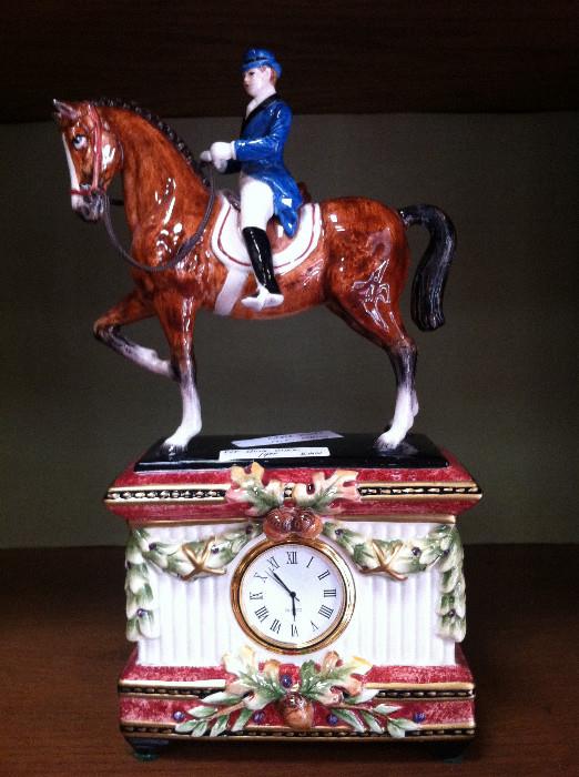                             Rider-on-horse clock