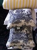                         Black & white Toile pillows