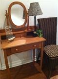     Darling small vanity with oval mirror/2 drawers